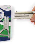 Single Hole Heavy Duty Hand Held Hole Punch - 1/8 Inch (3 Mm) Hole Punch, 2 Inch Reach, for Id Card, PVC Card, Badge, Foil, 5" Tall, Silver