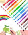 Fruity Scented Gel Pens, Sweet Scented Glitter Gel Pens, Cute School Supplies for Coloring, Journaling, Drawing, Note Taking - 24 Pack Gift Idea