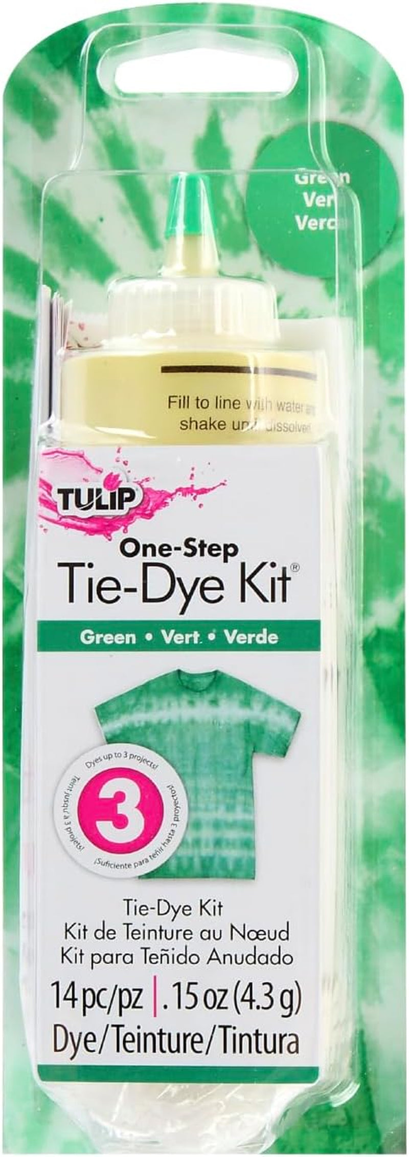 One-Step Tie-Dye Kit  Fabric Dye Open Stock 21546 Fdy Opstk Green 3/36, as Detailed