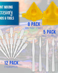 - 1 Quart Floetrol Additive Pouring Supply Paint Medium Deluxe Kit for Mixing, Epoxy, Resin - Silicone Oil,1 and 10 Ounce Plastic Cups, Mini Painting Stands, Sticks, Pallete Knifes