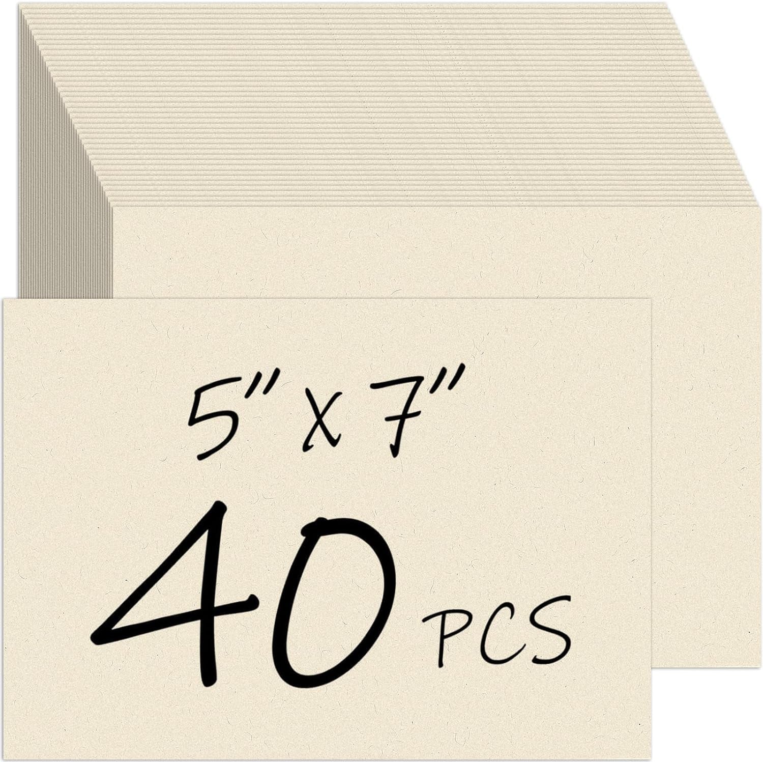 40 Sheets White Cardstock 5X7 Cardstock Paper, 80Lb/230Gsm Thick Paper Card Stock White Blank Cardstock Thick Printer Paper Cardstock for Greeting Cards, Invitations, Postcards, DIY Cards