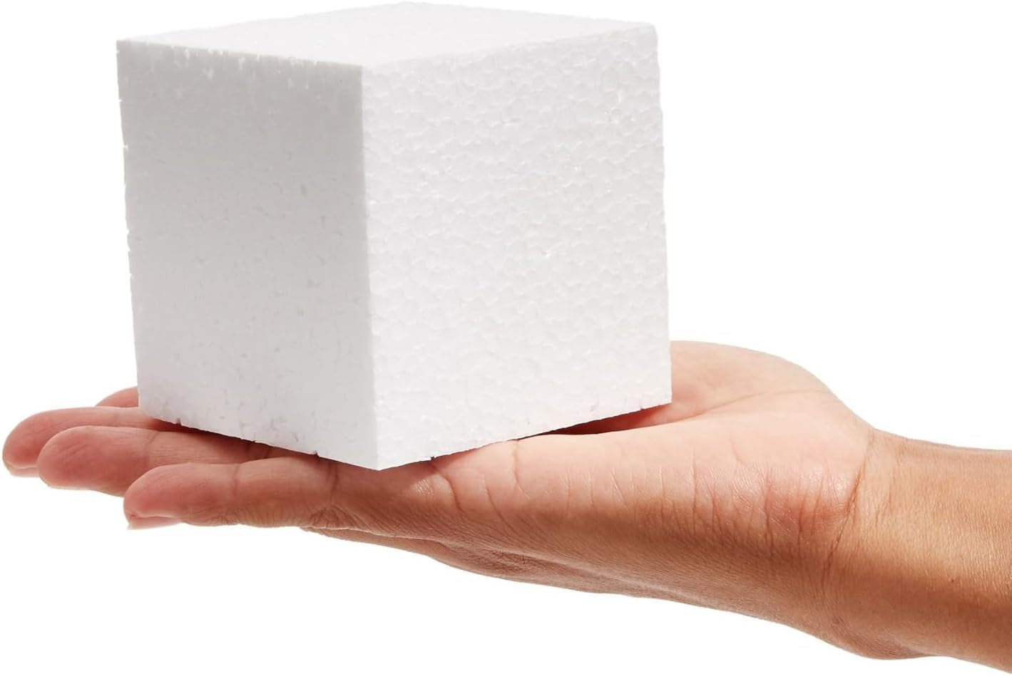 30 Pack Foam Craft Blocks for Modeling, 3 Inch Mini Square Cubes for Sculpting, School Projects (White Polystrene)