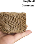 400 Ft Hemp Candle Wick 2 Spools 100% Organic Hemp Wick Candle Wick Hemp Candle Wick for DIY Candle Making, Craft Making, Smoke, Standard Size（1Mm）