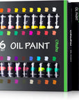 Oil Paint Set, 24 Oil-Based Colors, 12Ml/0.42Oz X 24 Tubes Non-Toxic Oil Painting Set Supplies for Canvas Painting Artist Kids Beginners Adults Classroom DIY Art Supplies Gift