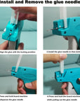 Quick Clothing Fixer,Quilt Tacking Gun, Mini Stitchy Gun,Tagging Stitch Tool for Clothing,Mini Stitch Hemming Gun for Clothes (Blue)
