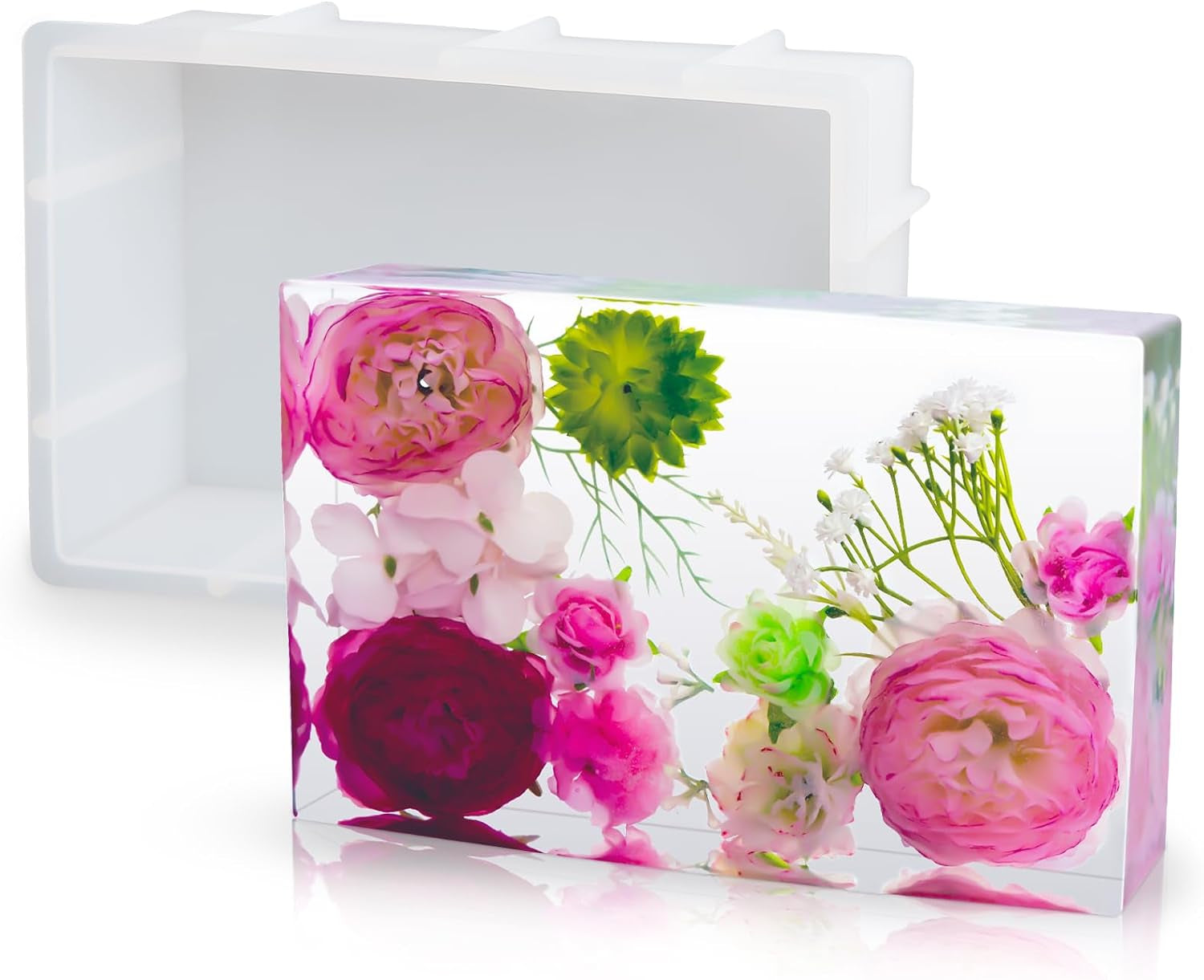 Resin Molds Silicone,Epoxy Resin Casting Craft Mold for Flower Preservation Bookends DIY Art (Large, Arch)