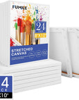 Stretched Canvas for Painting 11X14 Inch, 8 Pack Blank Canvas -5/8 in Profile Primed Cotton White Canvases for Painting for Oil & Acrylic Paint