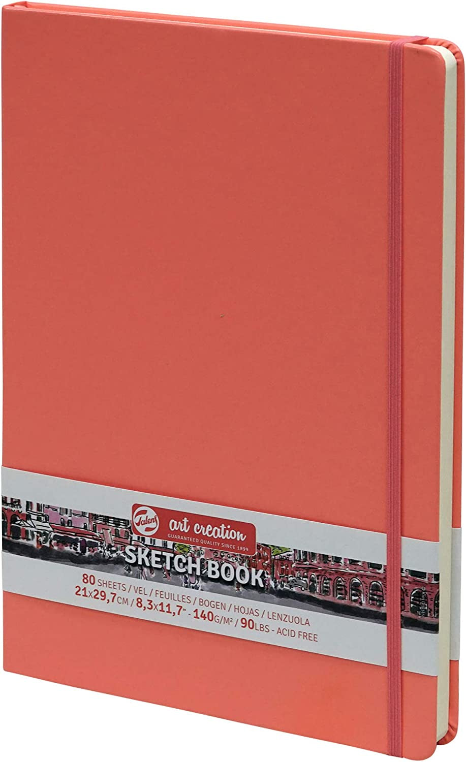 Royal Talens T9314-313M 441866 Talens Art Creation Sketchbook, Drawing Notebook, 8.3 X 11.8 Inches (21 X 30 Cm), Coral Red