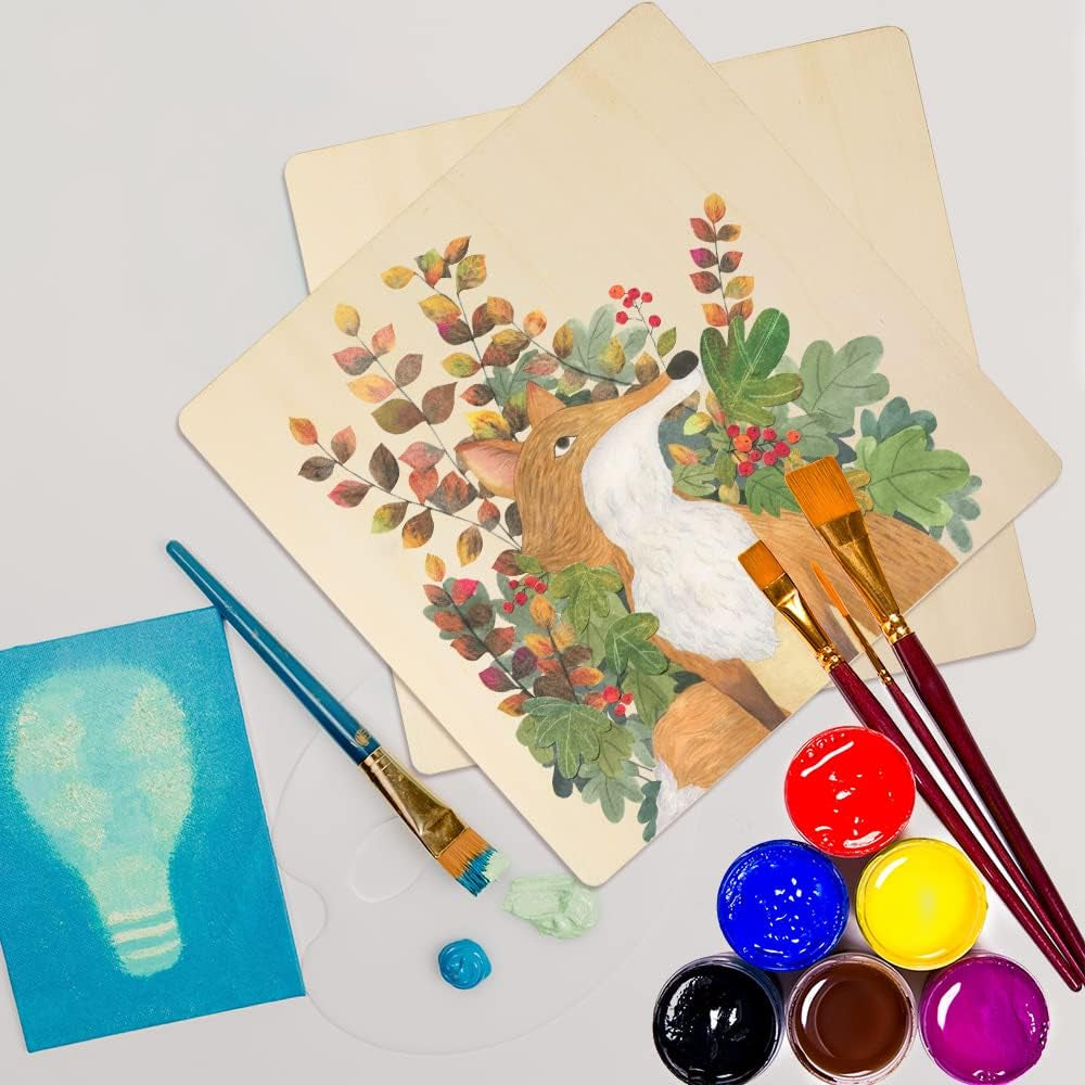 Pack of 4 PCS 12 X 12 Inch Craft Wood, Plywood Board Basswood Sheets, Perfect for DIY Projects, Drawing, Painting, Laser, Wood Burning, Wood Engraving and Laser Projects