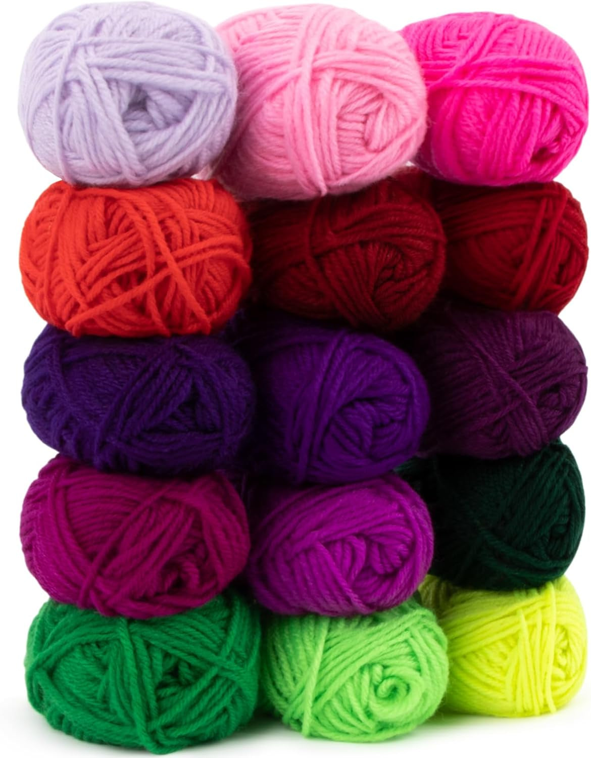 15X20G Acrylic Yarn for Crocheting - Soft Knitting Yarn for Crafts Multicolor Yarn Skeins for Crocheting DIY Yarn Bulk for Handicraft Knitting Yarn Scarves Gift for Beginners Adults