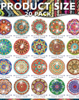 20 Pcs Mandala Refrigerator Diamond Painting Magnets Boho Diamond Painting Kits Fridge Diamond Art Magnets Diamond Art Kits Diamond Painting Stickers for Adults DIY Home Decor