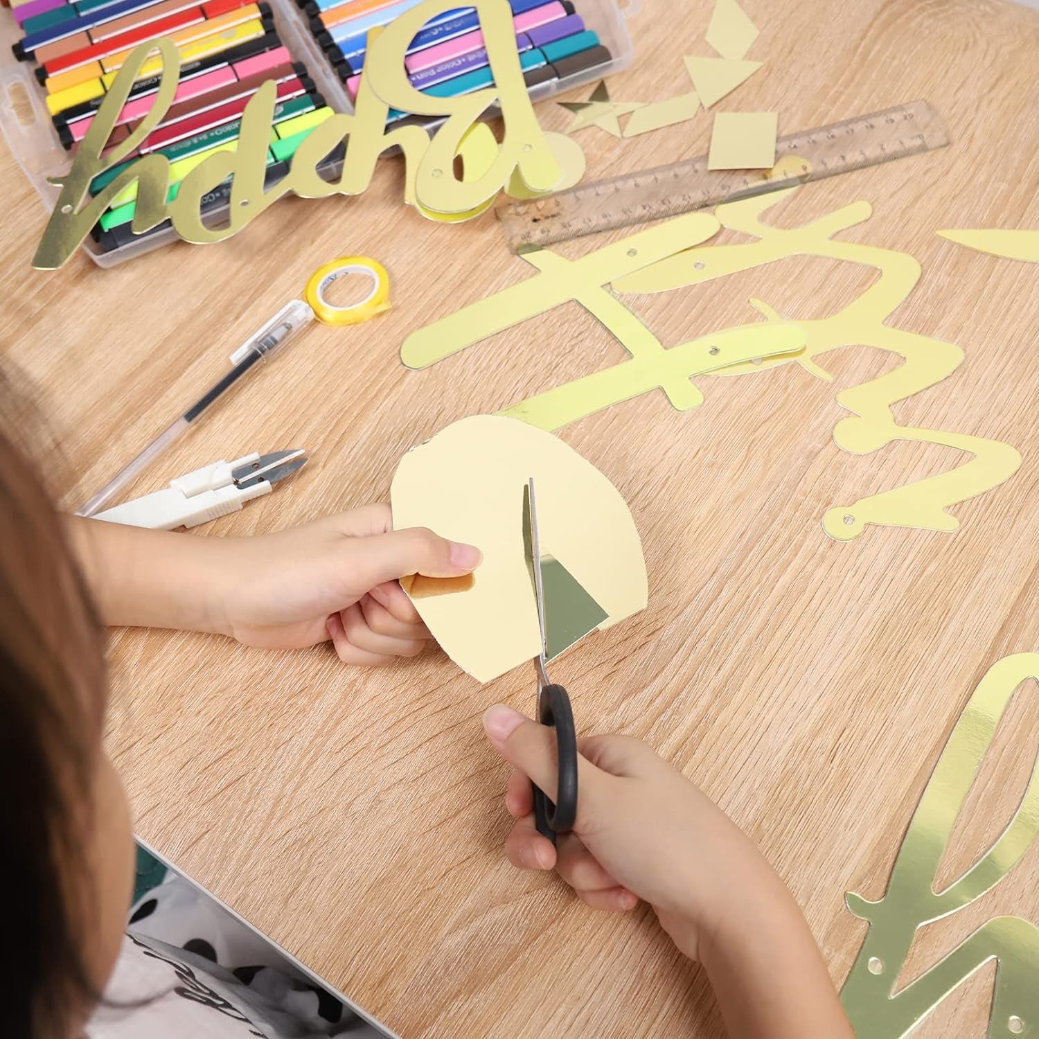 Cream Gold Metallic Paper Sheets 60 Pack Golden Foil Mirror Cardstock Shimmering Paper for Decorative, Weddings & Birthdays Invitations, Cardmaking & Paper Crafts Size 8.5" X 11"