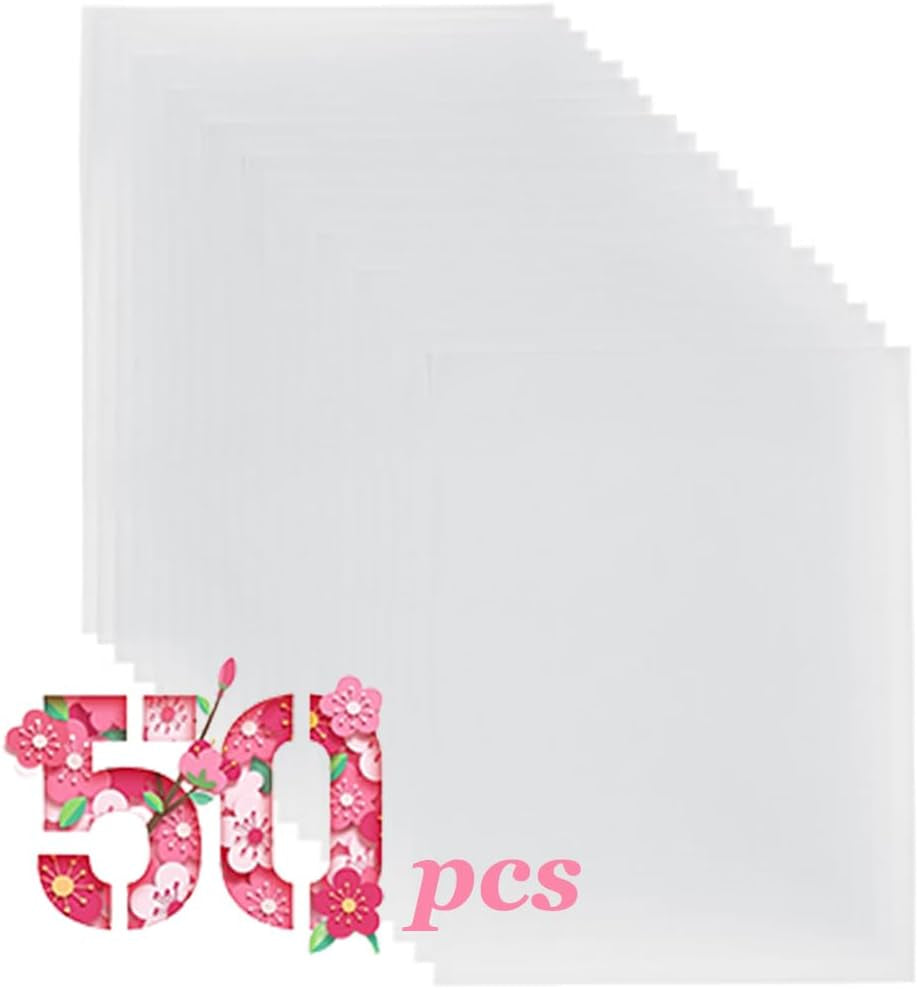 Translucent Vellum Paper - Pack of 50 - Vellum Transparent Paper 8.5 X 11 Inches 110GSM Paper Printable Sketching Tracing Drawing Craft