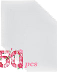 Translucent Vellum Paper - Pack of 50 - Vellum Transparent Paper 8.5 X 11 Inches 110GSM Paper Printable Sketching Tracing Drawing Craft