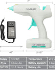 Hot Glue Gun, 60W Cordless Glue Gun with 20Pcs Full-Size Glue Sticks, Fast Preheating & High Temp, Cordless Hot Glue Gun Kit for DIY, Arts, Crafts, Home Decoration