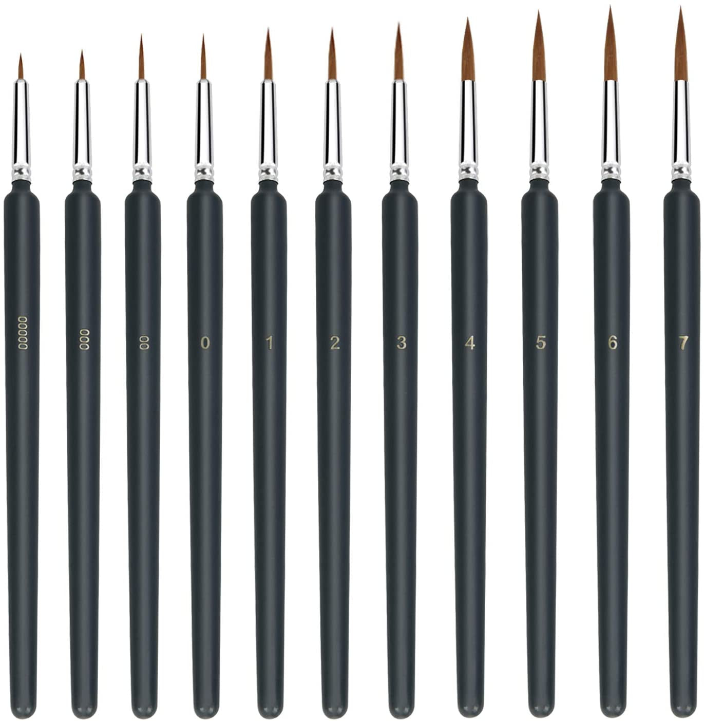 11 Pieces Fine Detail Paint Brush Miniature Small Thin Painting Brushes Kit Micro Artist Acrylic Paints Brush Set