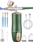 Airbrush Kit with Compressor, Rechargeable Portable Cordless Air Brush Set, Handheld Airbrush Gun Set for Nail Art, Makeup, Painting, Cake Decor