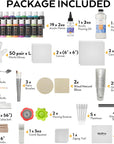 Acrylic Pouring Kit, Artist Starter Supplies Including 19 Colors Acrylic Paints,Pouring Medium, Silicone Oil, Canvases, Gloves, Strainers, Mixing Stick, Instructions for Flow DIY Painting