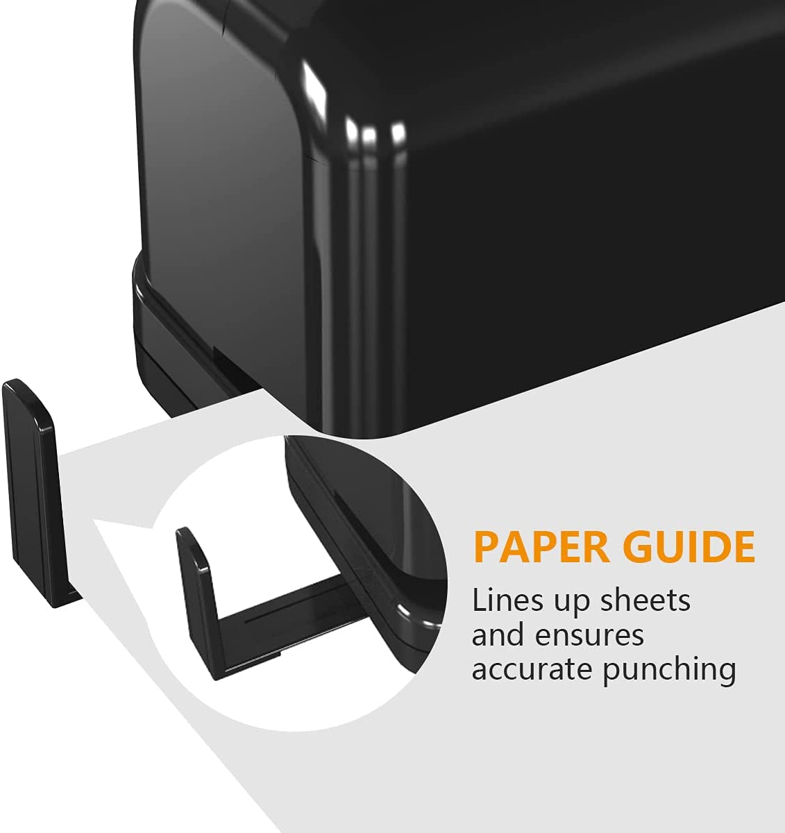 Electric 2 Hole Punch, Black Hole Punch,Punches up to of 12-15 Sheets Paper, AC or Battery