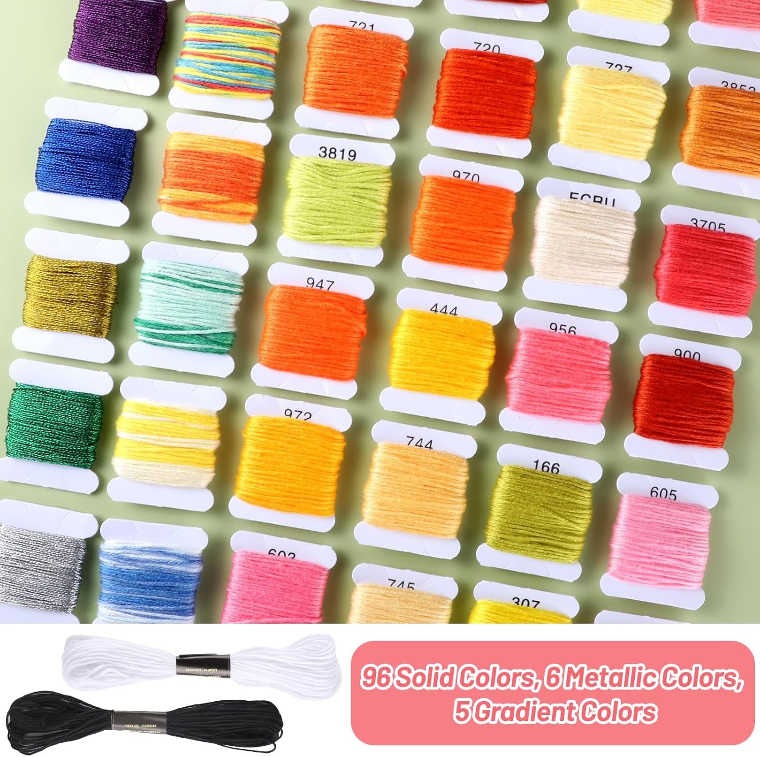 1060 Pcs String Bracelet Kit, Friendship Bracelets String Making Kit Including 110 Colors Embroidery Floss, 900 Beads and 50 Cross-Stitch Tool, String Kit for Friendship Bracelet Making