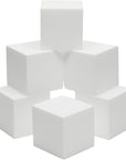 6 Pack Foam Cube Squares for Crafts - Polystyrene Blocks for DIY, Floral Arrangements, Arts Supplies (4 X 4 X 4 In, White)