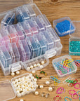 Bead Organizer Box, 24 Slots Diamond Painting Bead Storage Containers, Diamond Painting Art Accessories Boxes Craft Bead Storage Box Organizer Bead Organizers and Storage for Rhinestones (1 Pack)