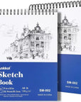 9" X 12" Sketch Book, Hardcover Sketchbook, Top Spiral Bound Sketch Pad, 100 Sheets (68Lb/100Gsm) Drawing Paper Pad, Art Supplies for Adults for Kids Drawing Notebook.