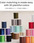 30 Color Handy Polyester Sewing Threads 45 M / 50 Yds Each [ 93011 ]