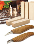 Wood Carving Kit S16 Wood Whittling Kit for Beginners Kids Wood Carving Set - Whittling Knife, Chip Wood Carving Knife, Basswood Carving Blocks Wood for Carving Knives Whittling Tools