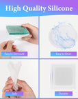 Resin Molds Kit 12PCS, Epoxy Resin Silicone Molds, Resin Mold Including Cube, Pen Container, Pyramid, Ashtray, Tray, Love, Round, Square, Ball, Flowerpot, Cuboid, Crystal