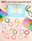 Glass Beads for Jewelry Making, 1520PCS 48 Colors 8Mm Crystal Beads Bracelets Making Kit with Star Pendants for Bracelet Necklace DIY Crafts Making