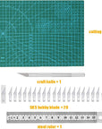 Self Healing Sewing Mat, Exacto Knife Precision Carving Craft Hobby Knife Kit for DIY Art Work Cutting, Hobby, Stencil, Scrapbooking-A4(9"X12")