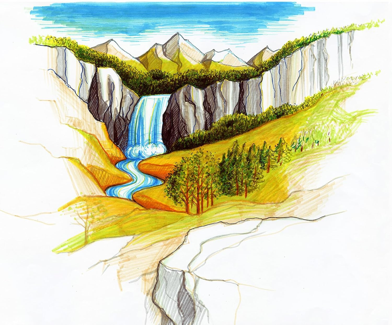 Double-Ended Fiber-Tip Pens, Washable Ink, Fine & Bold Writing and Coloring Tips, 120 Assorted Colors, 3200 TB120, Multicoloured (3200 TB120ST)