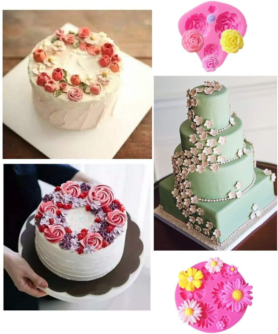 Silicone Mould for Flower and Butterfly Candy - for Cake Decoration,Chocolate Fudge, Polymer Clay, Soap, Confectionery Projects.