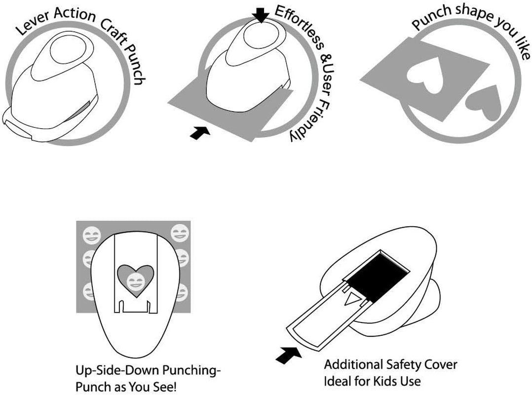 2.5 Inch Circle Lever Action Craft Punch for Paper Crafting Scrapbooking Cards