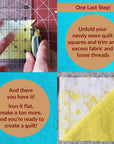 Exclusive | Quarter-Inch Patchwork Sewing Ruler Set | Includes 9" and 17" Quilting Rulers for Precise Marking and Measuring | ¼," ½," and 1" from Each Side | Non-Slip Coating Grips Fabric