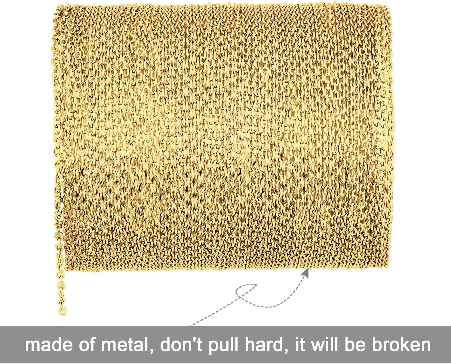 39.4 Feet 2 Mm Link Chains Necklace Chain Necklace Jewelry Plier with 30 Pieces Lobster Clasps and 100 Pieces Jump Rings for Jewelry Accessories Diy(Gold)