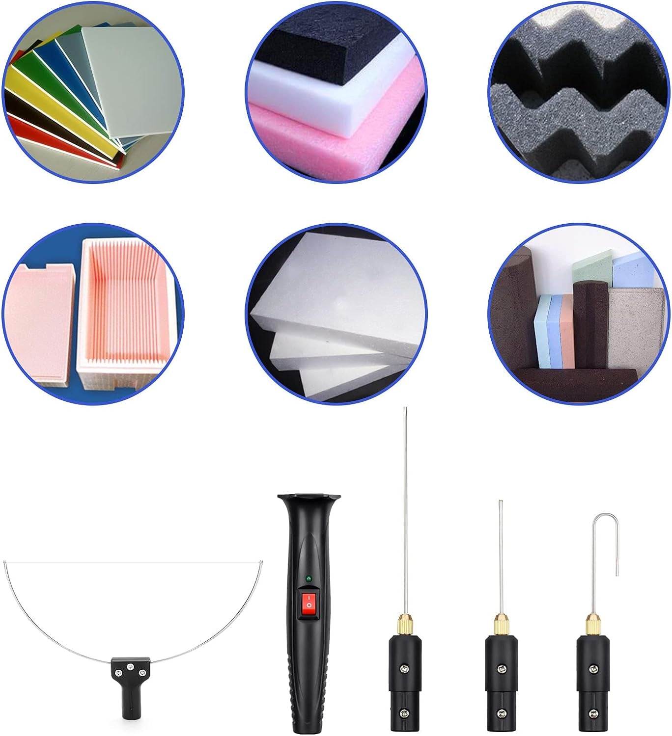4 in 1 Foam Cutter Set with Digital Voltage Controller,  Electric Cutting Machine Pen Tools Kit, 100-240V /18W Styrofoam Cutting Pen with Electronic Voltage Transformer Adaptor