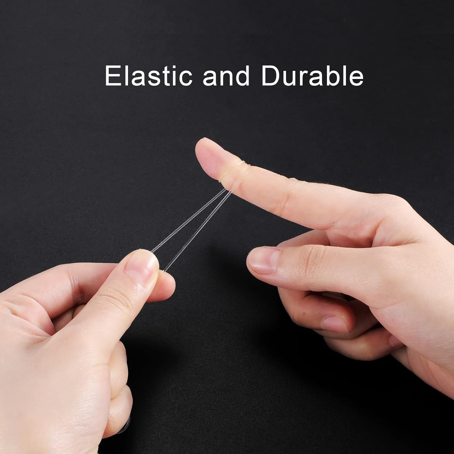1Mm Clear Bead Cord Crystal Elastic Stretchy Bracelet String for Jewelry Making Necklace Bracelet Beading Thread (328Ft)