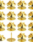 50 Pairs Pin Backs Replacement，Gold Butterfly Tie Tacks, Perfect Blank Pin Keepers for Craft Making Jewelry Making