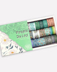 Washi Tape Set, 20 Rolls Aesthetic Decorative Floral Masking Tape,Green Flowers Washi Tapes for Scrapbooking Supplies,Journaling Supplies,Diy Crafts,Junk Journal Supplies