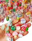 60Pcs Slime Charms Cute Set, Bulk Mixed Resin Charms Set Ornament Scrapbooking