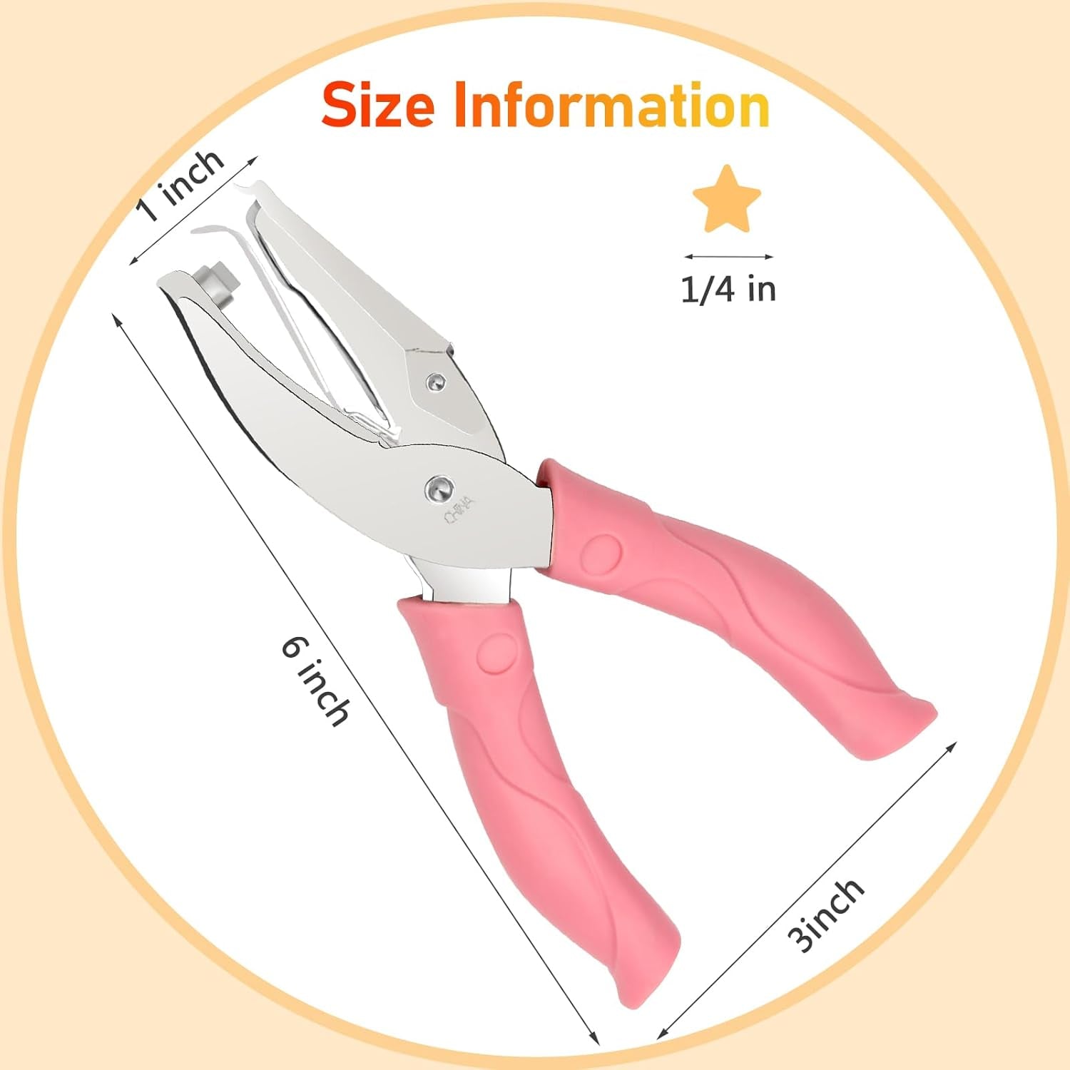 Star-Shape Handheld Hole Paper Punch,  Heart Hole Punch + Star Hole Punch 1/4 Inch Metal Single Hole Paper Punch, with Soft-Handled for Tags Clothing Ticket