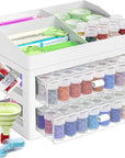 Storage Containers for Diamond Painting Accessories, 2 Drawers with 96 Slots Bead Storage Bottles and Diamond Art Accessories and Tools Rack