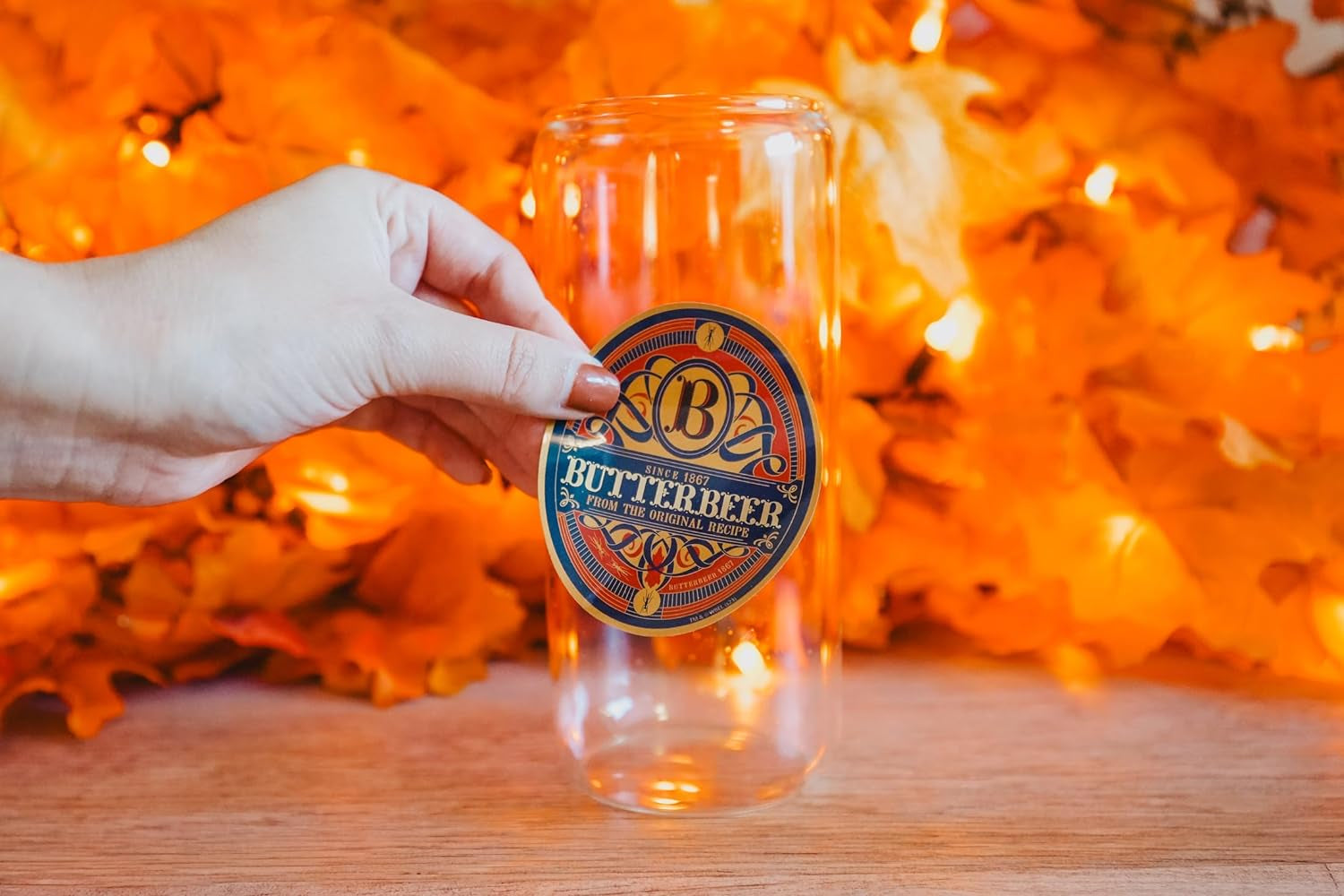 Harry Potter Butterbeer Decals with Gold Foil Accents, Set of 40 Decals, Officially Licensed, Waterproof and Scratch Resistant, Potterfy All the Things