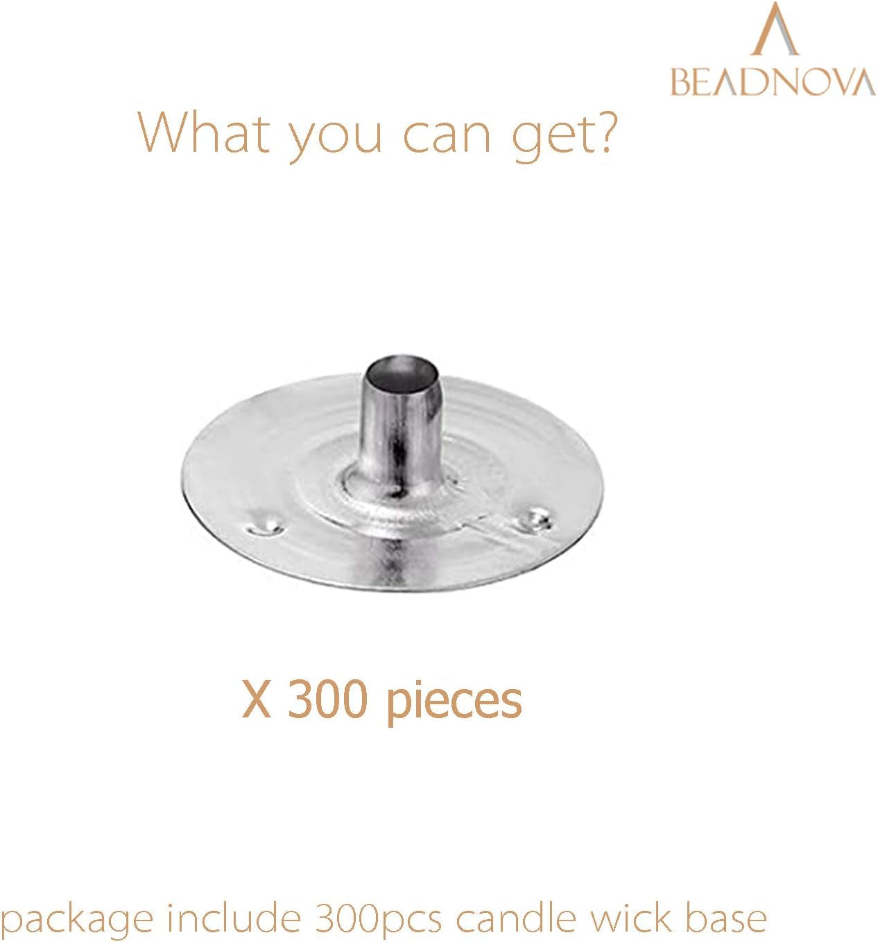 Candle Wick Tabs 300Pcs Metal Candle Wick Sustainer Tabs for Candle Making and Candle DIY (12.5Mm/ 0.5Inch)