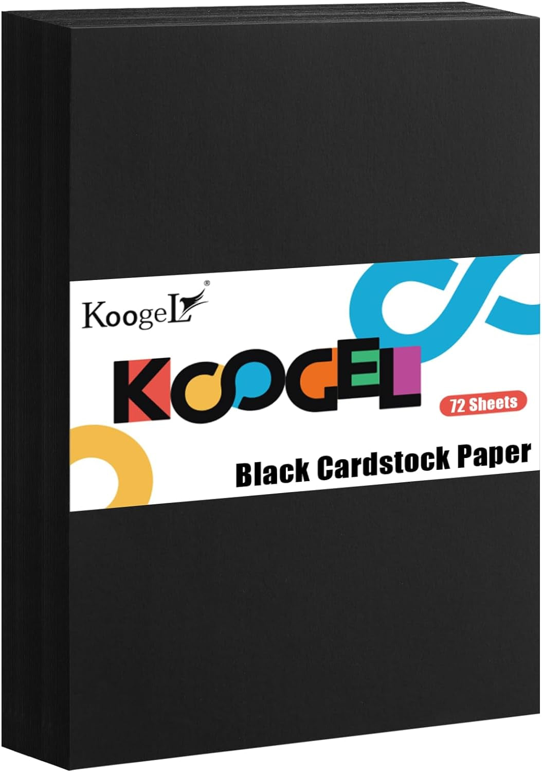 72 Sheets Cardstock for Craft, Black Cardstock Paper A4 Construction Card Stock Paper for Kids Card Making Kids Art Crafts Scrapbooking
