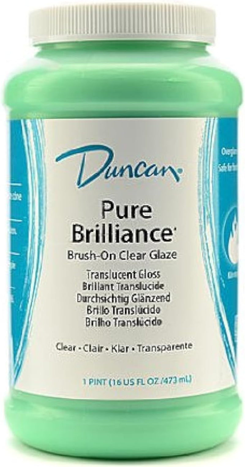 Pure Brilliance Clear Glaze Brush-On Glaze 16 Oz. Jar