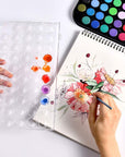 Upgraded 48 Colors Washable Watercolor Paint Set with 3 Brushes and Palette, Non-Toxic Paints Sets for Kids, Adults, Beginners Artists, Make Your Painting Talk…