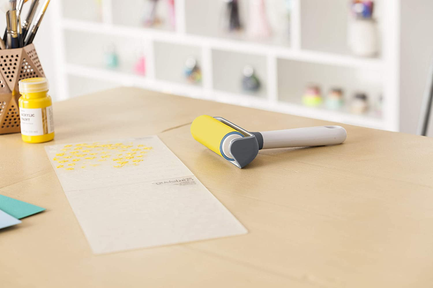 Brayer, Rubber Roller for Crafts, Works with Fabric, Vinyl, Iron-On &amp; Inking Blocks, Extend Life of  Fabricgrip Mat, Compatible with  Maker